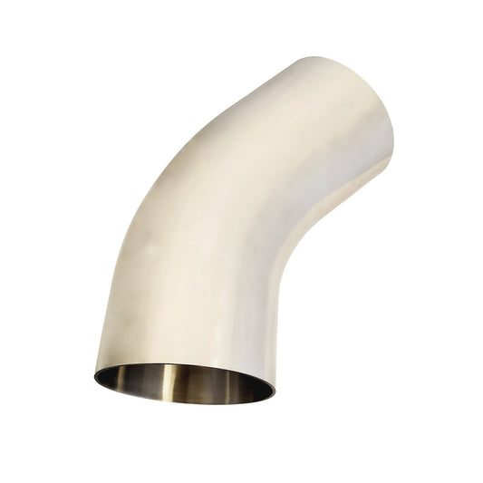XPS Mandrel Bend 4 Inch (101.6 mm OD) 45 Degree 304 Brushed Stainless