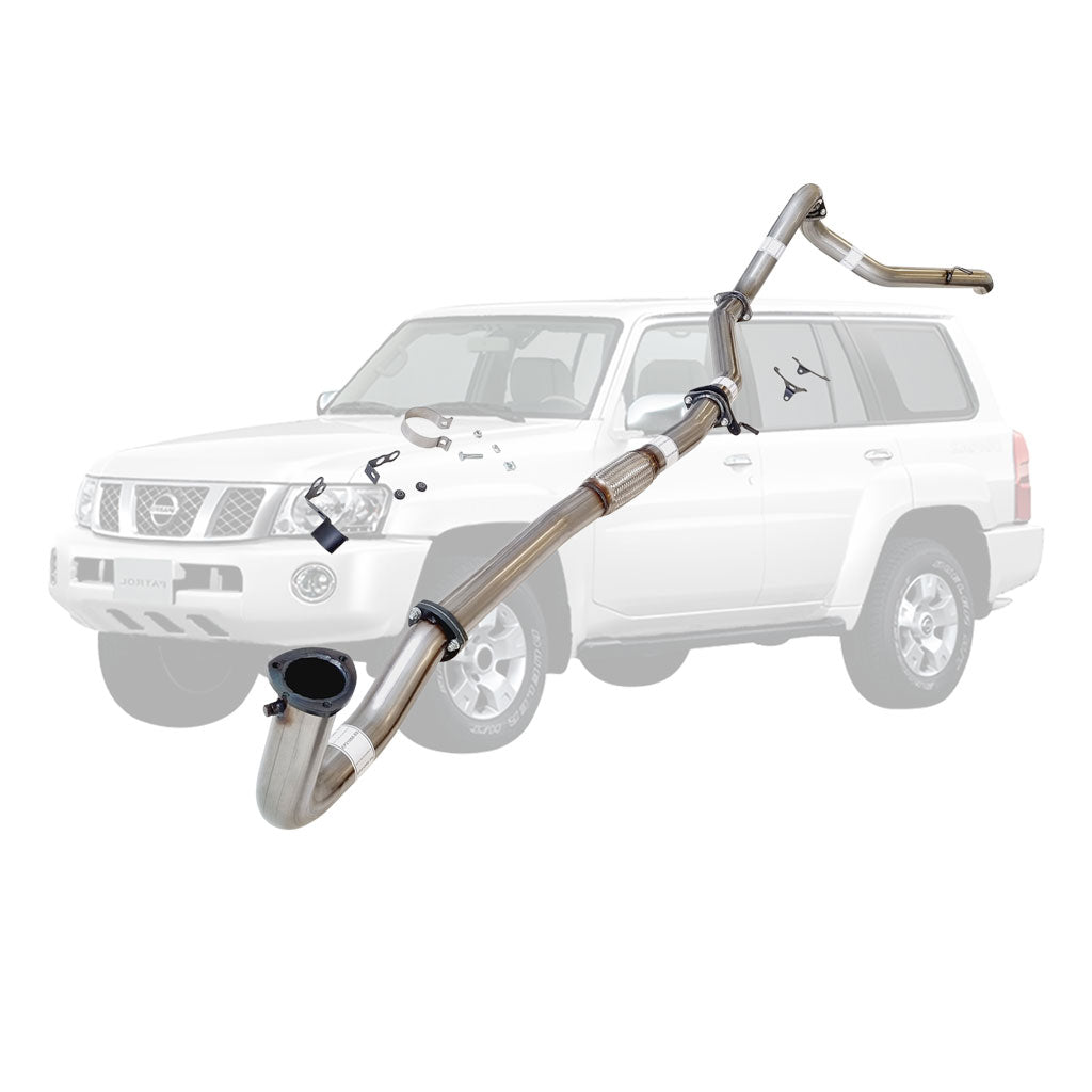 Nissan Patrol Y61 GU TD42 Wagon 3 Inch Dump Pipe Back Exhaust (Does not suit Coil Tower Braces)