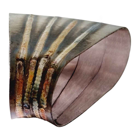 3.5" (50*110) Welded Horizontal Pie Cuts SS304 Brushed 9° 45