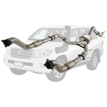 Toyota Landcruiser 200 Series V8 Wagon Twin 3 Inch Into 4 Inch Turbo Back Exhaust