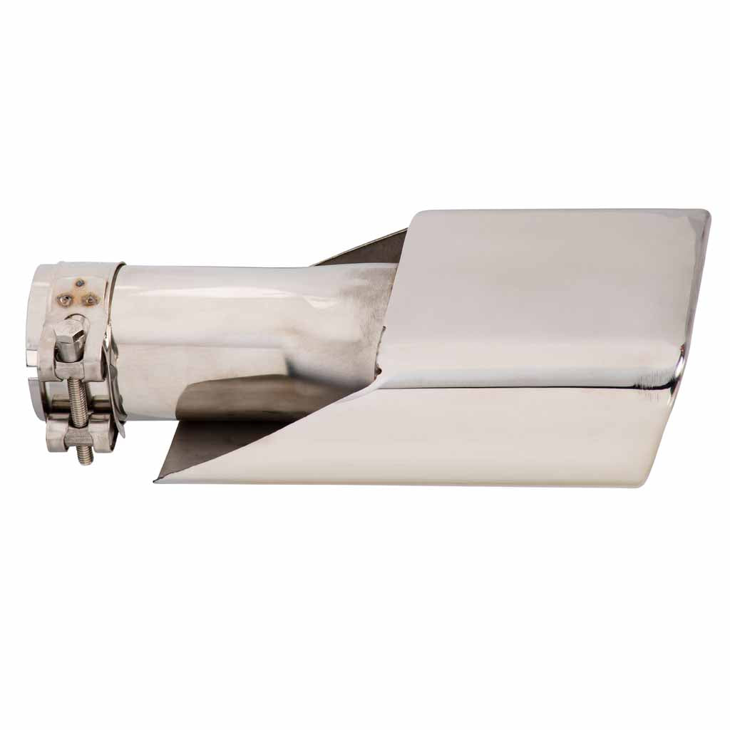 Exhaust Tip Rolled in Angle Cut 2 Inch Inlet 304 Stainless Steel XA XB