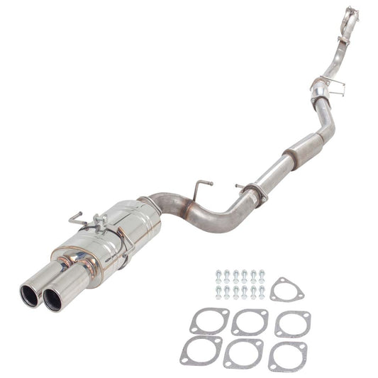 Nissan 200SX S14 XFORCE 3 Inch Full Exhaust With Oval Rear & Twin Tip - Raw 409