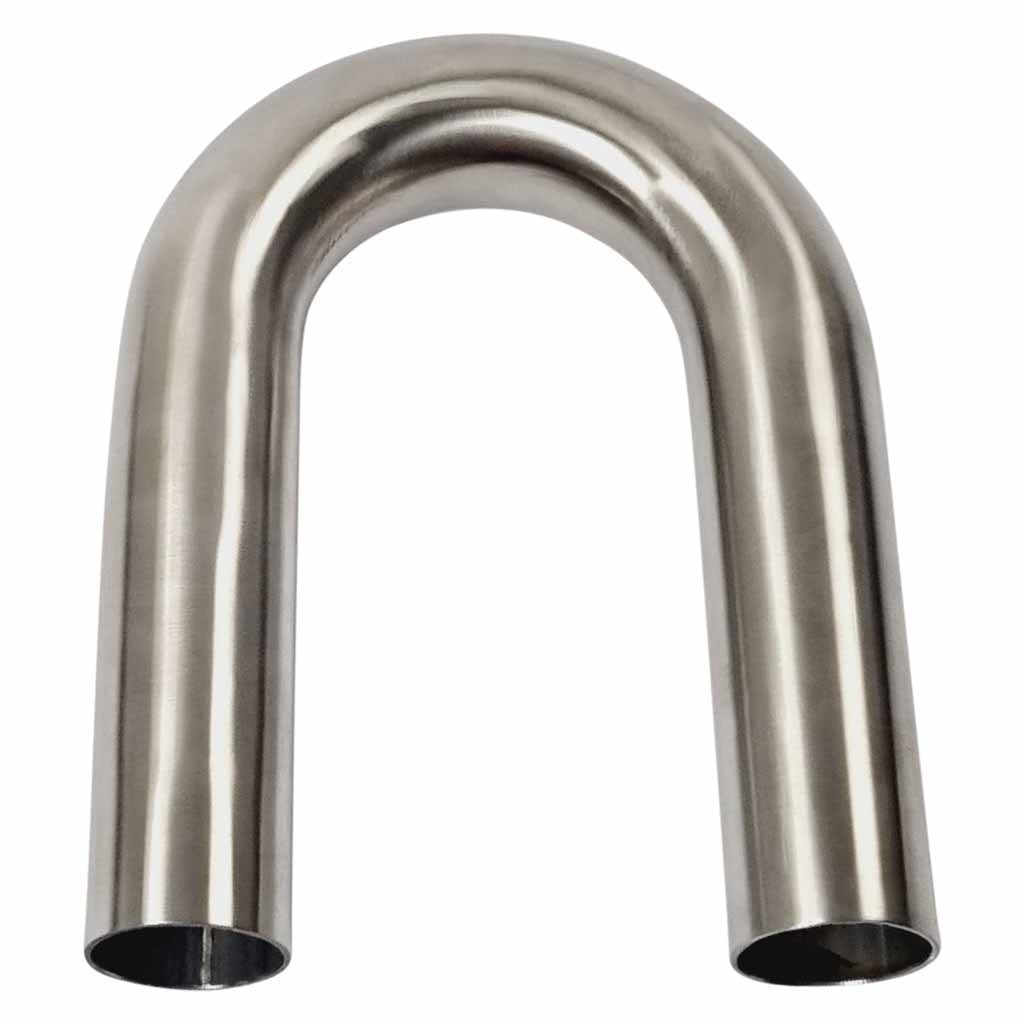 1 5/8" 180 Degree 1.5D Radius Mandrel Bend Brushed 304 Stainless Steel