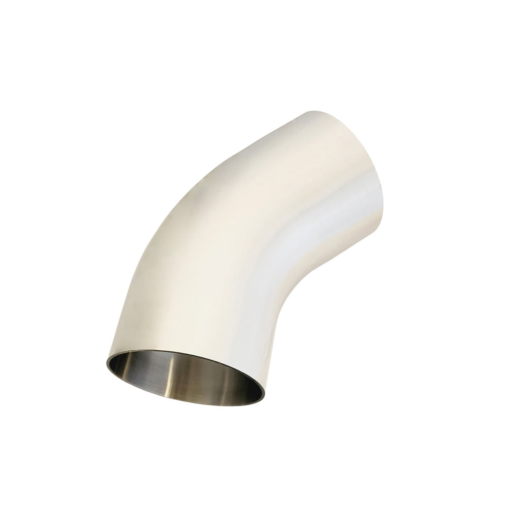 XPS Mandrel Bend 3 1/2 Inch (88.9mm OD) 45 Degree 304 Brushed Stainless