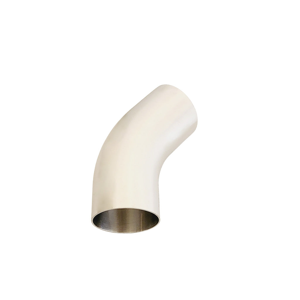 XPS Mandrel Bend 2 1/2 Inch (63.5mm OD) 45 Degree 304 Brushed Stainless