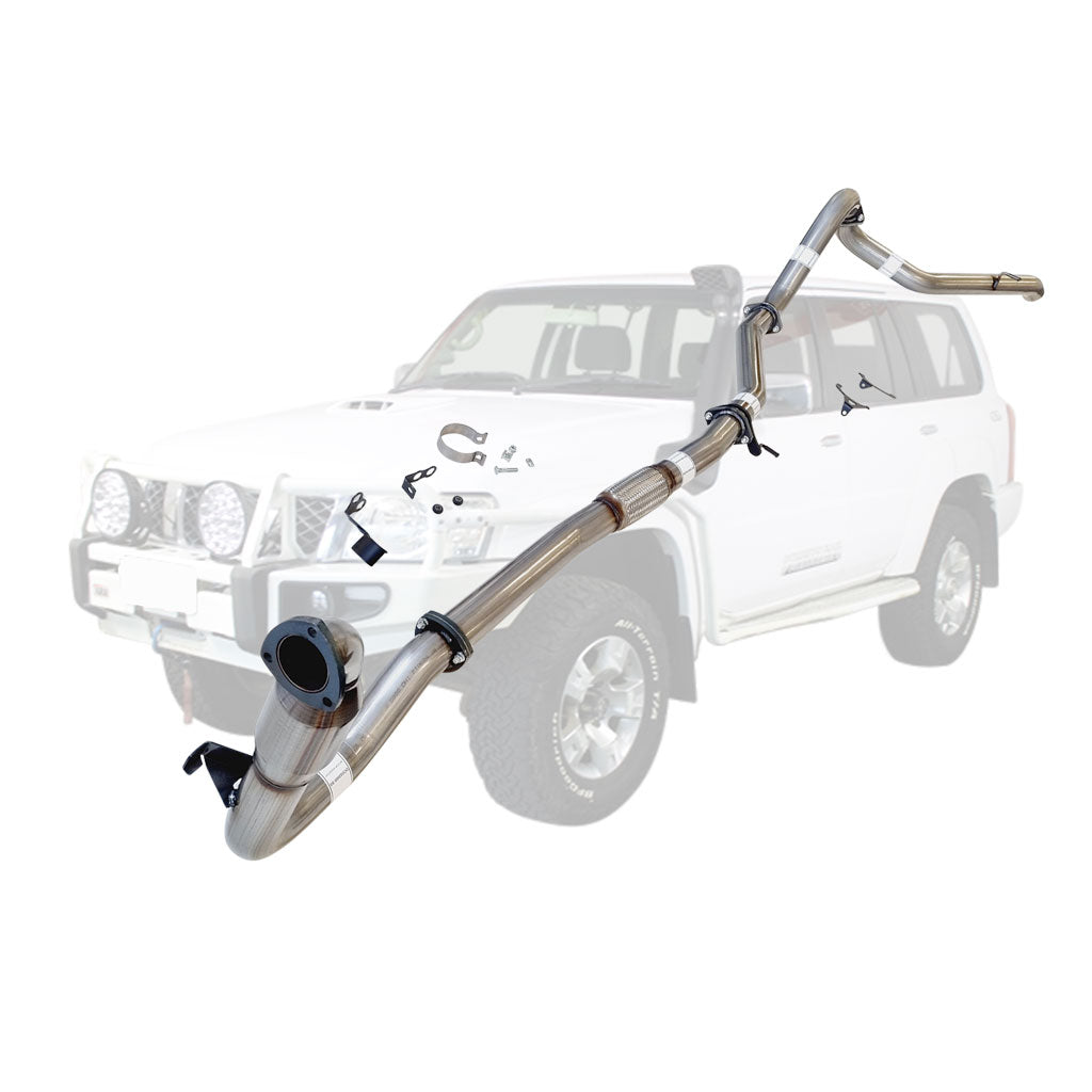 Nissan Patrol Y61 GU 3L ZD30 Wagon 3 Inch Turbo Back Exhaust 2000-2016 (Does not suit Coil Tower Braces)