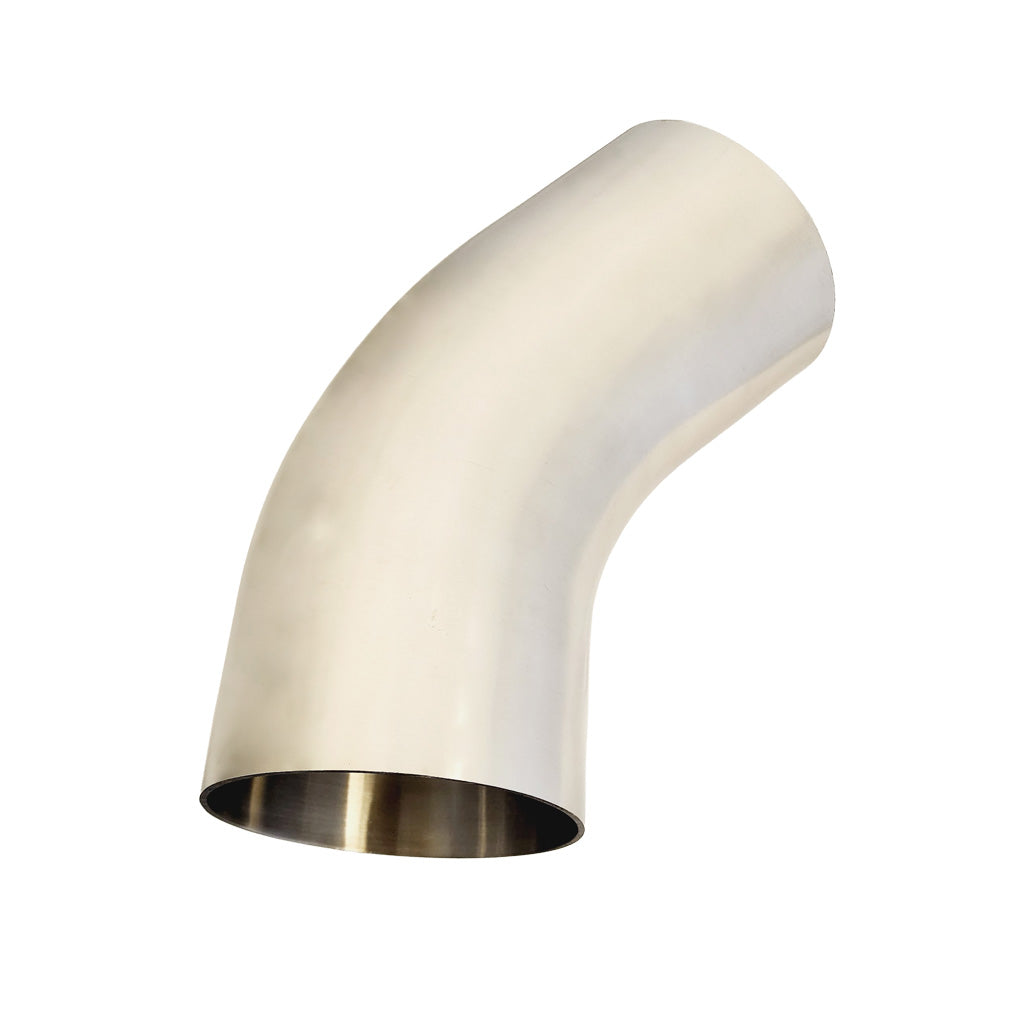 XPS Mandrel Bend 4 Inch (101.6 mm OD) 45 Degree 304 Brushed Stainless