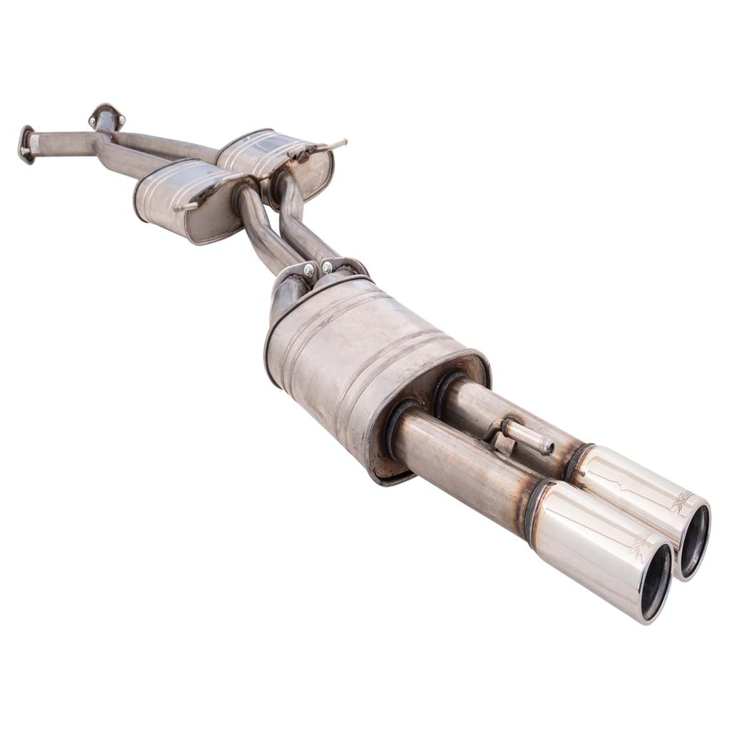 Commodore VT-VZ Ute XFORCE Twin 2.5" Catback Exhaust Oval Rear Muffler Raw 409