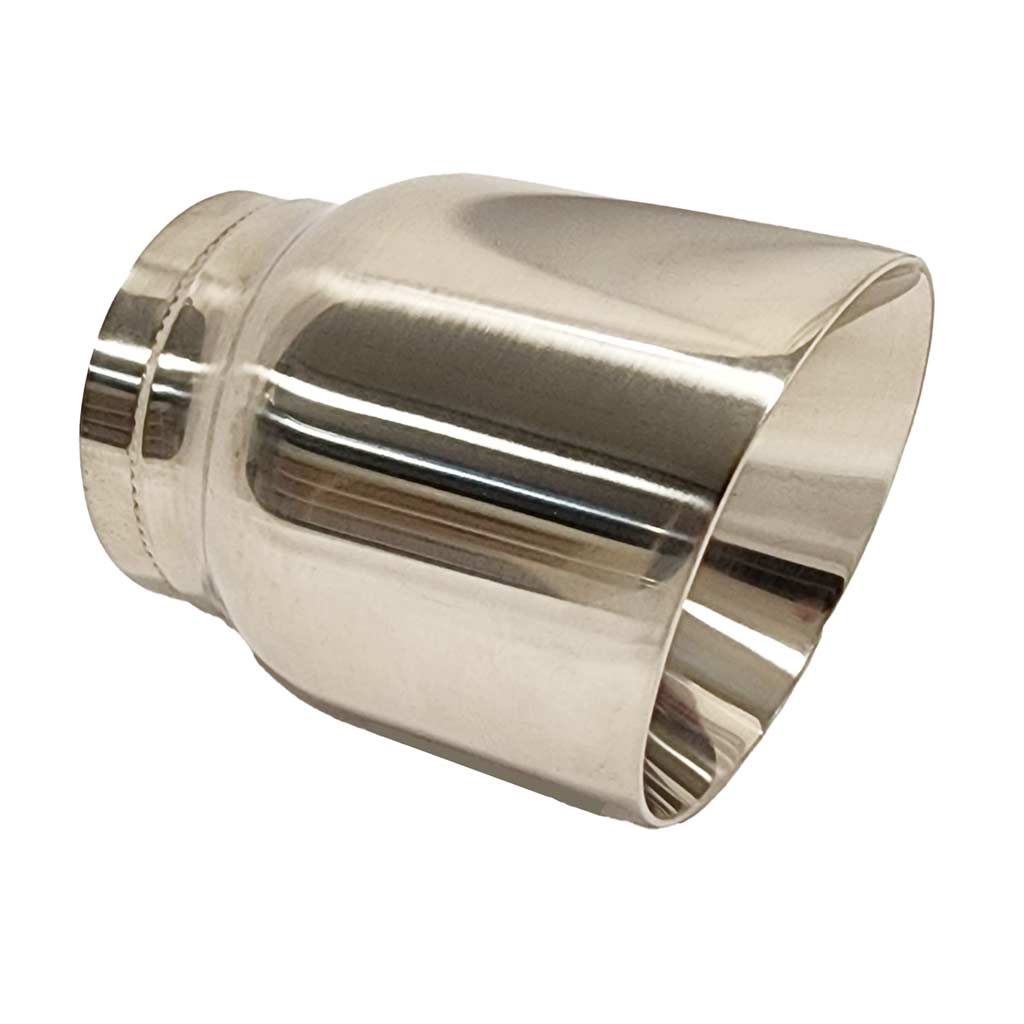 Exhaust Tip Angle Cut Inner Cone 3" In 4" Out 5" Long 304 Stainless