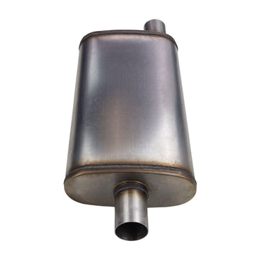 10" x 4" Offset/Centre Welded (F) Configurations Mufflers | Stainless 409 | Select Your Size Length and Internal Options