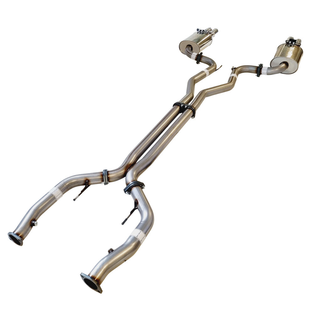 Commodore VE VF V6 V8 Sed Wag Twin 3 Inch Stainless Steel Catback Exhaust x Pipe & Straight Tips