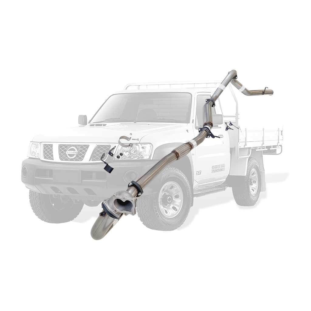 Nissan Patrol Y61 GU 4.2L TD42 Ute 3 Inch Turbo Back Exhaust Cast Dump 1996 - 2006 (Does not suit Coil Tower Braces)