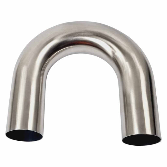 3" 180 Degree 1.5D Radius Mandrel Bend Brushed 304 Stainless Steel