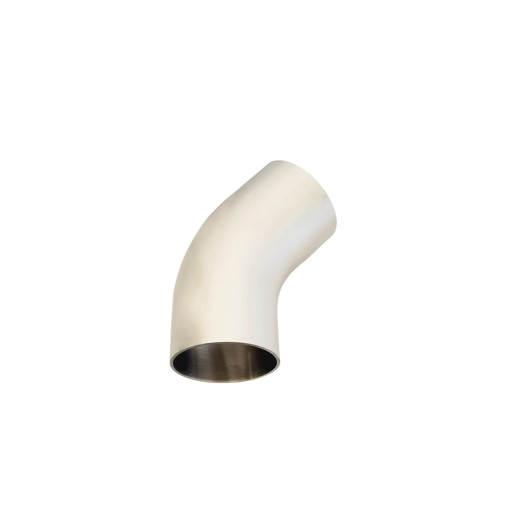 XPS Mandrel Bend 2.25 Inch (57mm OD) 45 Degree 304 Brushed Stainless