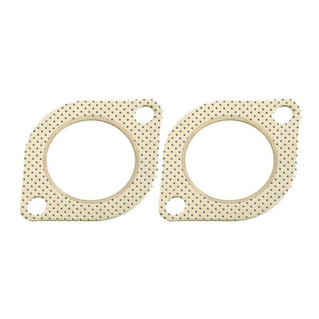 Pair of beige perforated exhaust gaskets for VE Commodore V6 V8 Sed Wag 2.5" Exhaust Tailpipe J Pipes & 80mm Exhaust Tips.