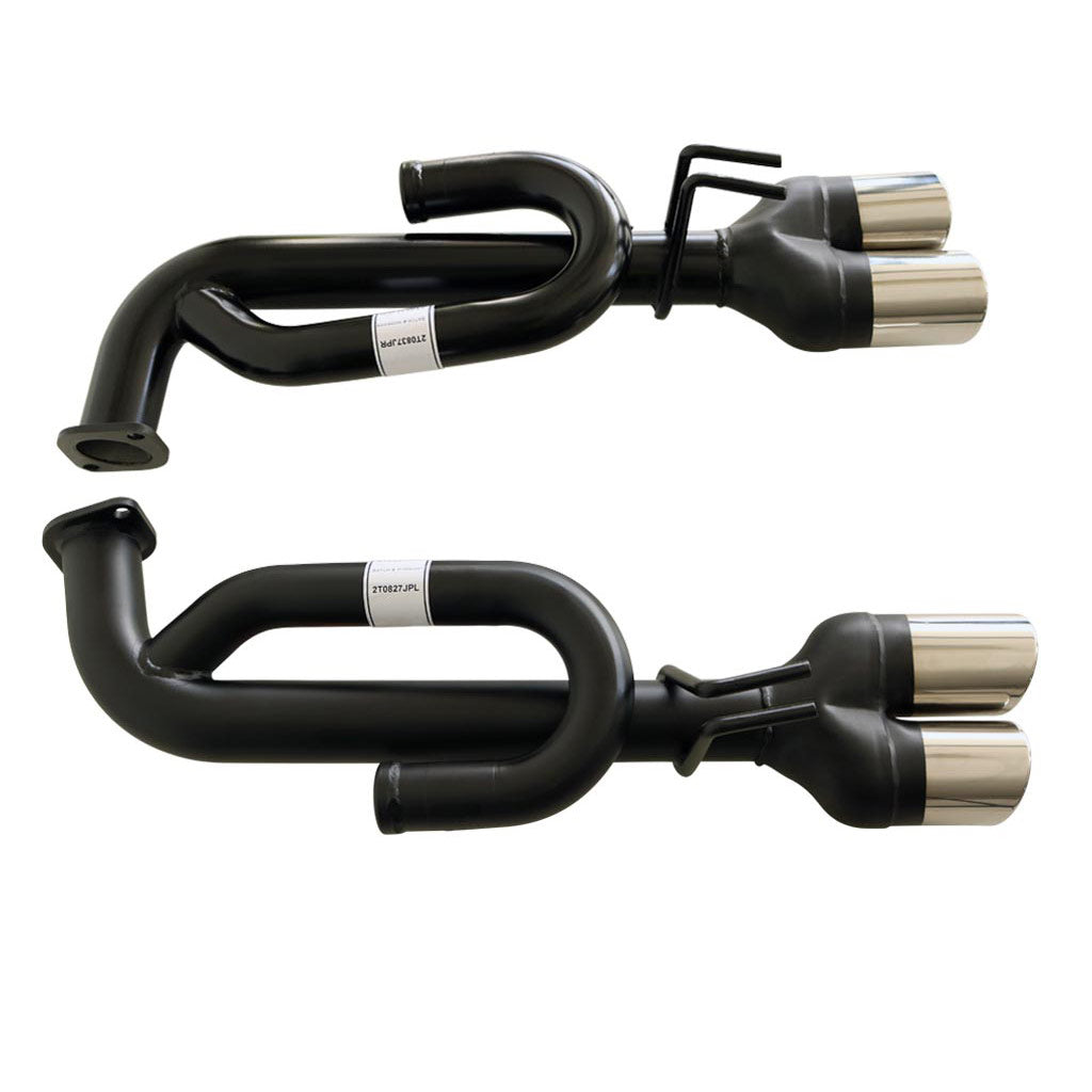 VE Commodore V6 V8 Sed Wag 2.5" Exhaust Tailpipe J Pipes with dual 80mm stainless steel exhaust tips