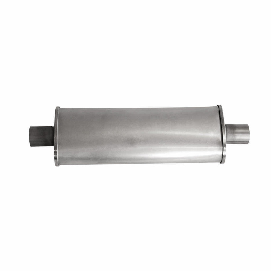 1.75" Universal Car Muffler 5" x 3" Oval 16" Long Glass Packed C/C