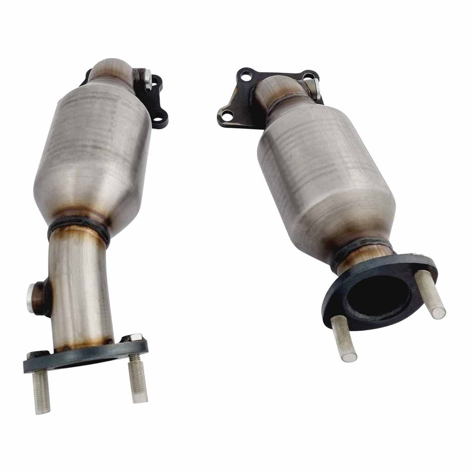 Holden Captiva CG V6 3L LF1-LFW Replacement Close Coupled Cat Kit stainless steel catalytic converters with flanges and mounting brackets.