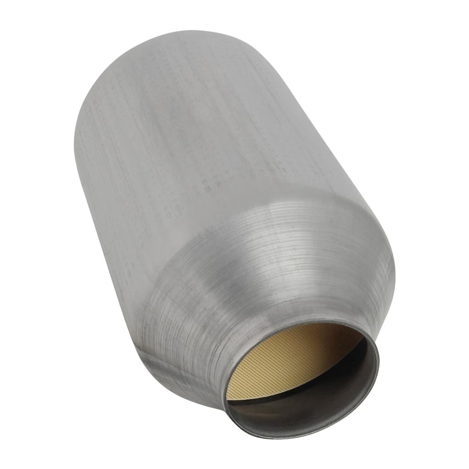 Universal Euro 5 and 4 Ceramic Core Catalytic Converter 4" Round Body made of stainless steel for universal exhaust applications