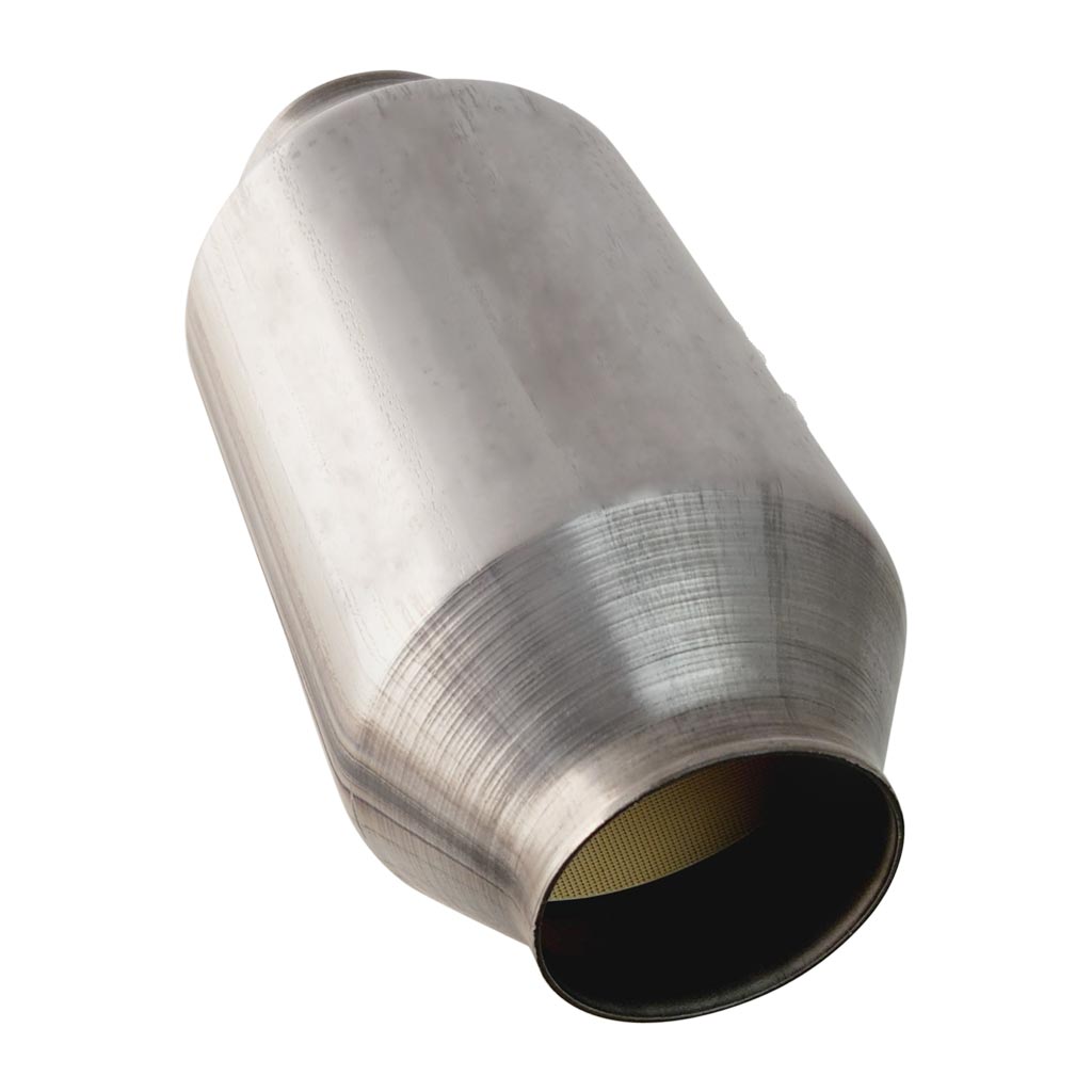 Universal Euro 6 Ceramic Core Catalytic Converter 4" Round Body in stainless steel for universal exhaust applications