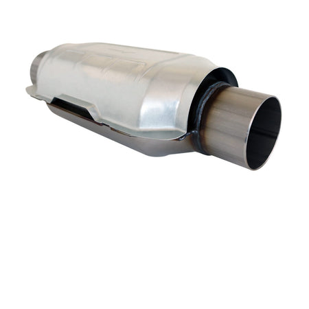 Universal Euro 2 Stainless Metallic Catalytic Converter Oval 300 CPSI with stainless steel inlet and outlet for universal exhaust applications