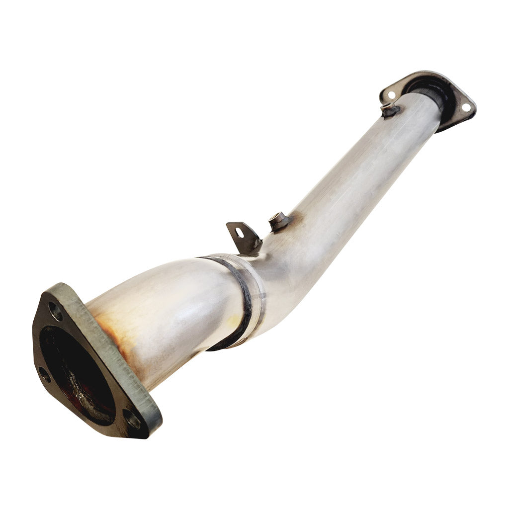 Landcruiser 79 Series 4.5L VDJ V8 3" Stainless Dump Pipe without Cat OE Fit with welded mounting flanges and brackets