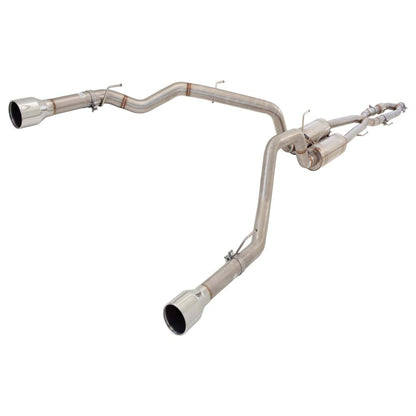 Dodge Ram 1500 5.7L Hemi XFORCE Twin 2.5 Inch To Twin 3 Inch Cat Back Exhaust - Polished Stainless