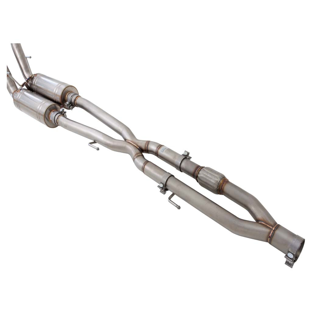 Dodge Ram 1500 5.7L Hemi XFORCE Twin 2.5 Inch To Twin 3 Inch Cat Back Exhaust - Polished Stainless