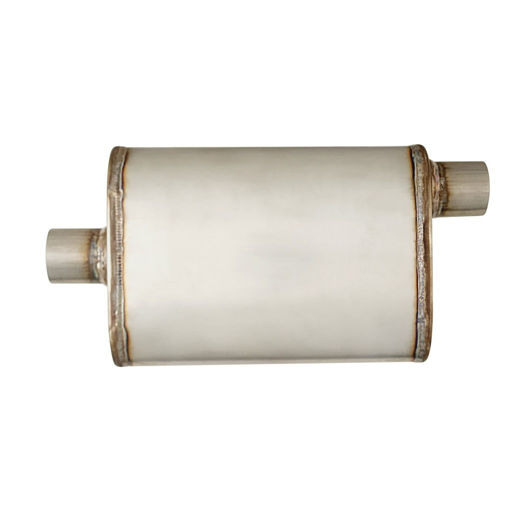 10" x 4" Offset/Centre Welded (F) Configurations Mufflers | Stainless 409 | Select Your Size Length and Internal Options