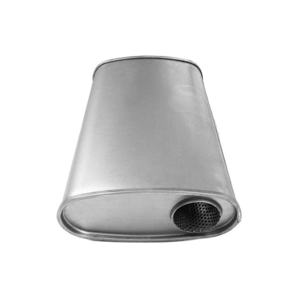 2.5" Universal Car Muffler 10" x 4" Oval 16" Long Straight Through O/O No Stubs