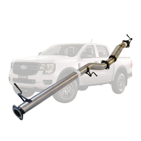 Ford Ranger Next Gen 2022 Onwards 2L BI-Turbo 3 Inch DPF Back Exhaust Not For ADBLUE models (Requires tunning After Fitment) stainless steel pipe