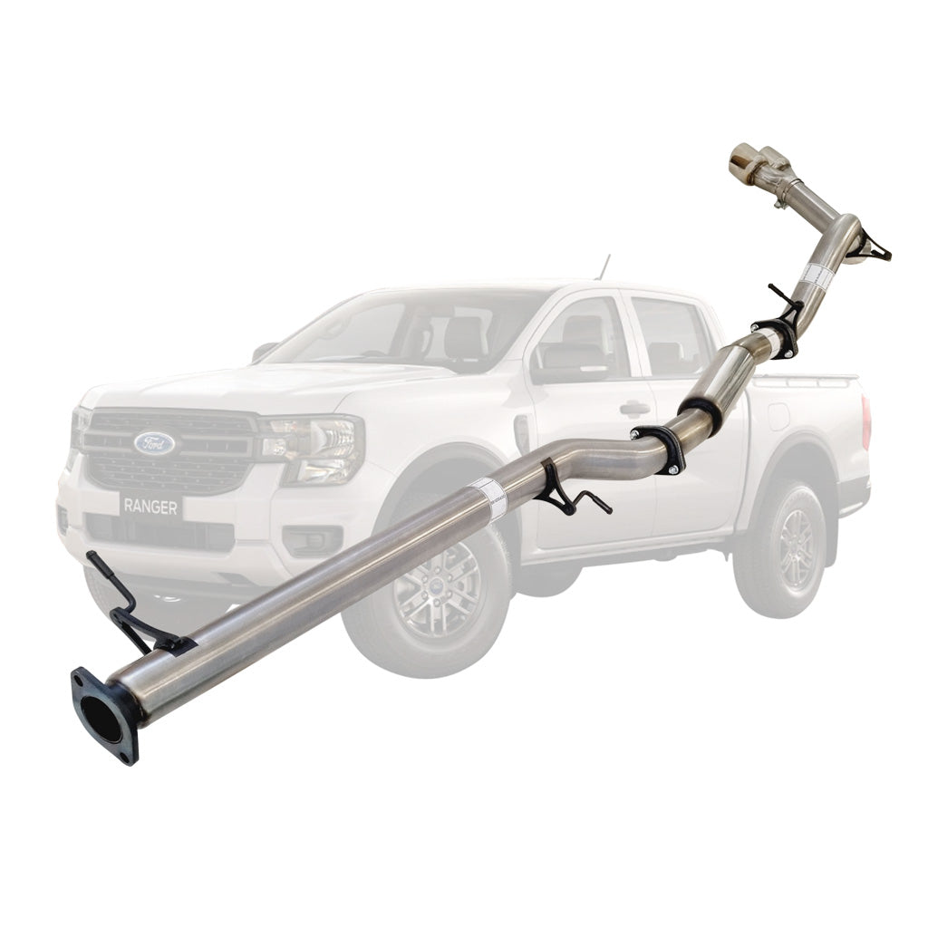 Ford Ranger Next Gen 2022 Onwards 2L BI-Turbo 3 Inch DPF Back Exhaust Not For ADBLUE models (Requires tunning After Fitment) stainless steel pipe system