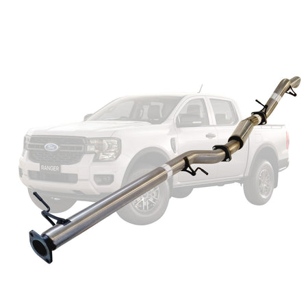 Ford Ranger Next Gen 2022 Onwards 2L BI-Turbo 3 Inch DPF Back Exhaust Not For ADBLUE models (Requires tunning After Fitment) stainless steel pipe