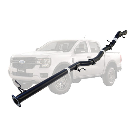 Ford Ranger Next Gen 2022 Onwards 2L BI-Turbo 3 Inch DPF Back Exhaust Not For ADBLUE models (Requires tunning After Fitment) in black steel