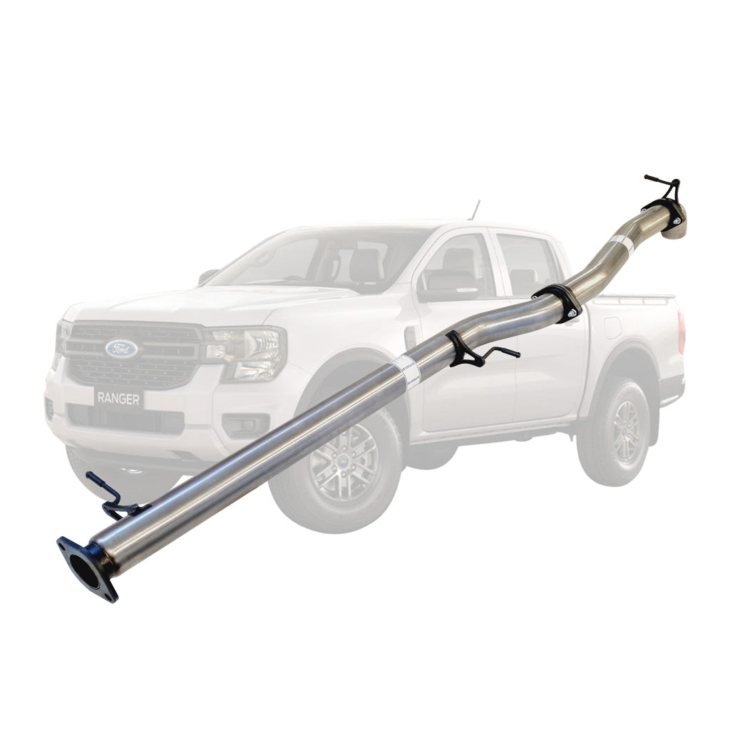 Ford Ranger Next Gen 2022 Onwards 2L BI-Turbo 3 Inch DPF Back Exhaust Not For ADBLUE models (Requires tunning After Fitment) stainless steel pipe