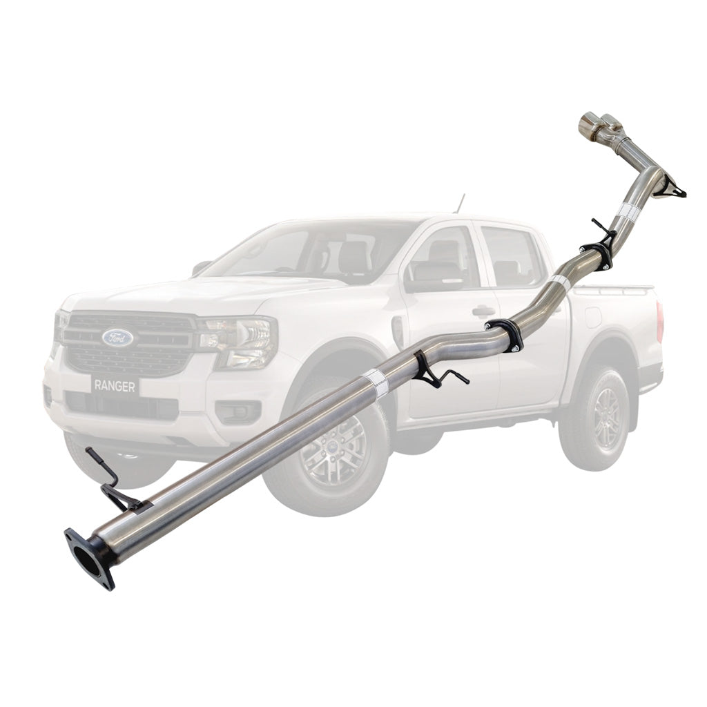 Ford Ranger Next Gen 2022 Onwards 2L BI-Turbo 3 Inch DPF Back Exhaust Not For ADBLUE models (Requires tunning After Fitment) stainless steel tube