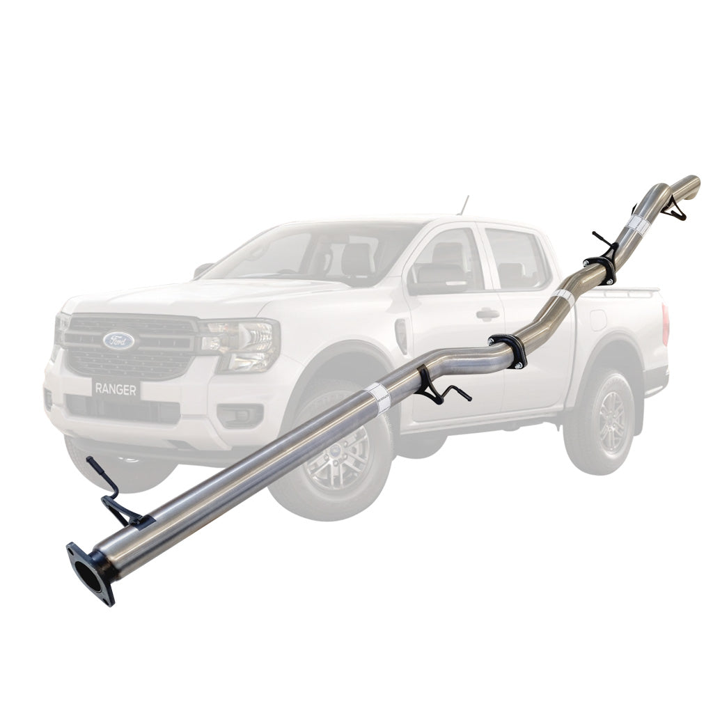 Ford Ranger Next Gen 2022 Onwards 2L BI-Turbo 3 Inch DPF Back Exhaust Not For ADBLUE models (Requires tunning After Fitment) stainless steel pipe