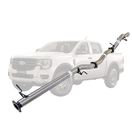 Ford Ranger Next Gen 2022 Onwards 2L BI-Turbo 3 Inch DPF Back Exhaust Not For ADBLUE models (Requires tunning After Fitment) stainless steel pipe