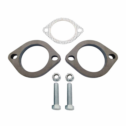 Exhaust Flange Plates kit 2.5" Elongated 87mm Spacing with Gaskets, Nuts And Bolts 10mm