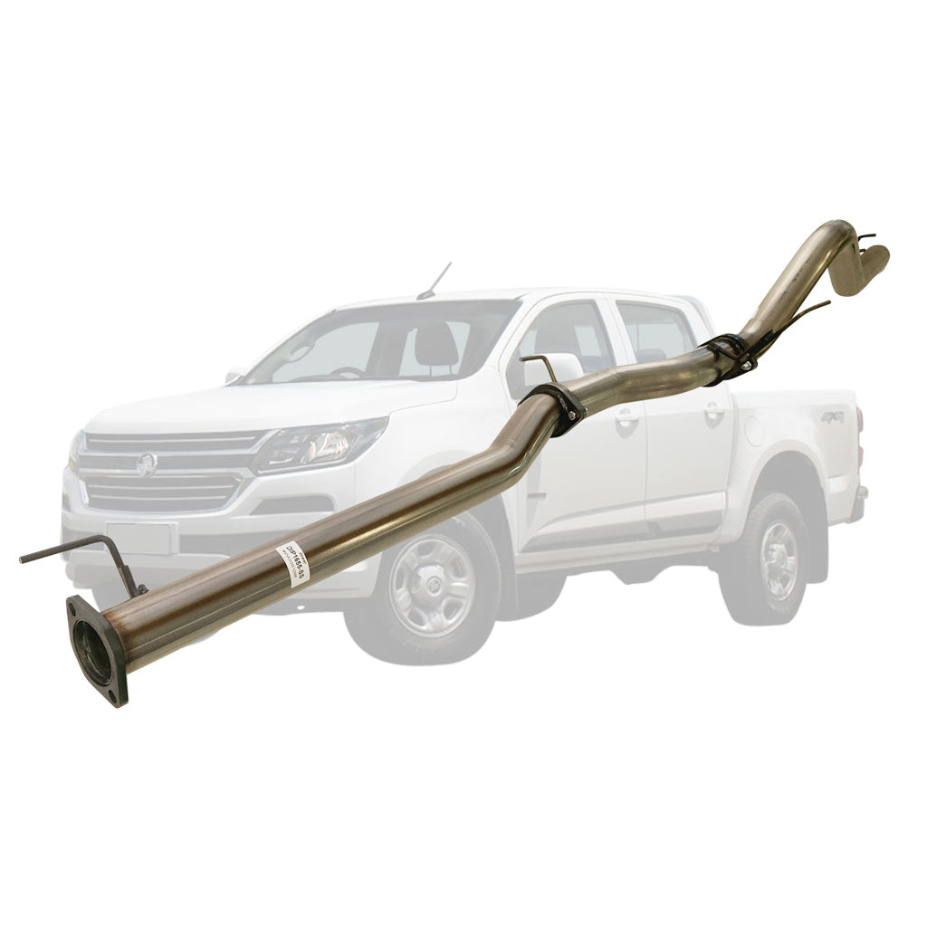 Holden Colorado RG 2016 Onwards 2.8L Crew Cab 3 Inch DPF Back Exhaust stainless steel tube with mounting flange and bends