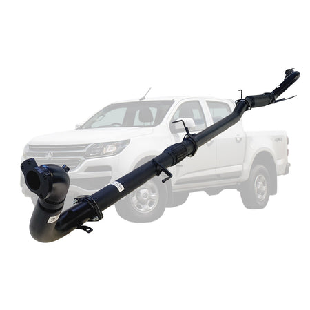 Holden Colorado RG 2016 Onwards 2.8L 3 Inch Turbo Back DPF Delete Exhaust in black steel with mounting brackets