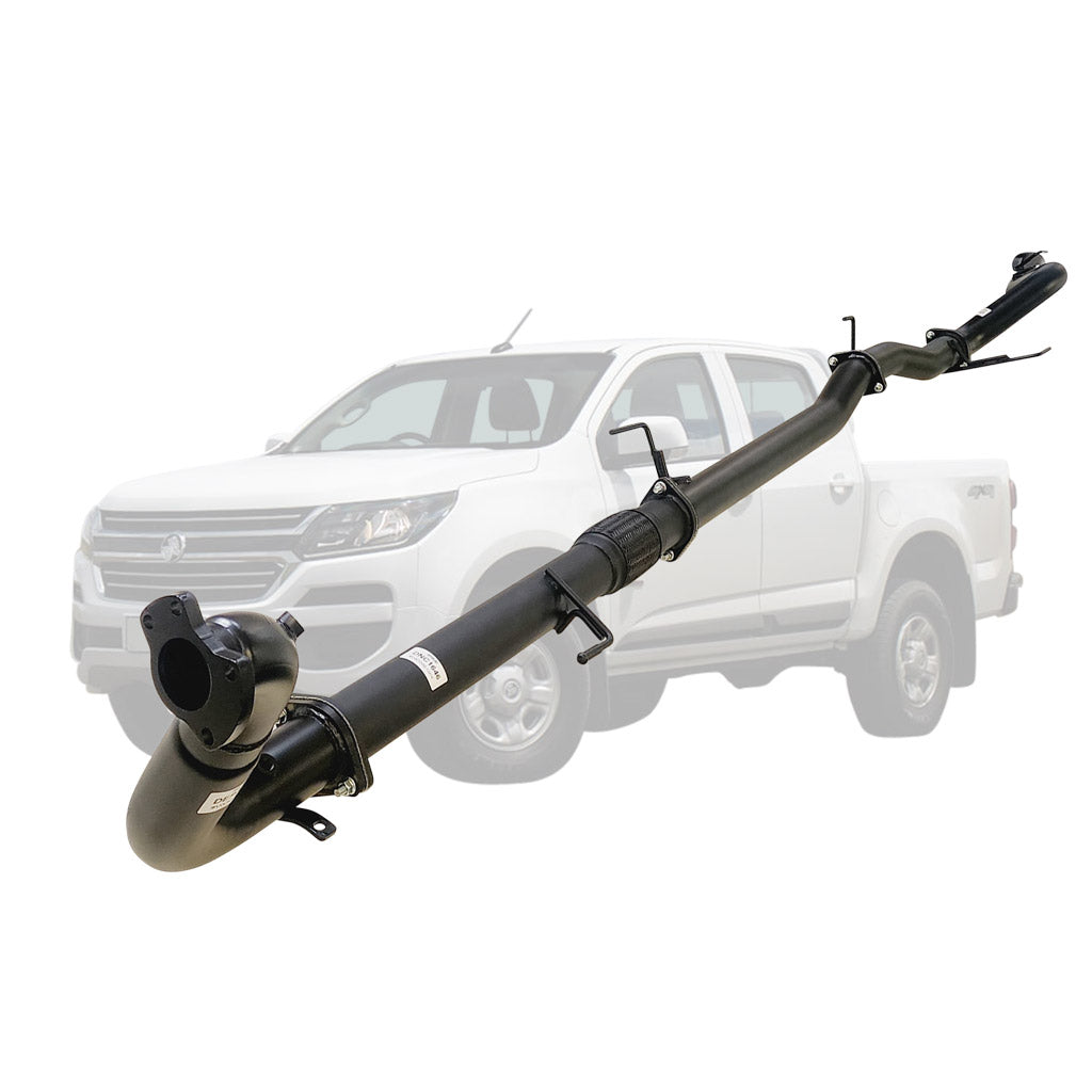 Holden Colorado RG 2016 Onwards 2.8L 3 Inch Turbo Back DPF Delete Exhaust in black stainless steel tubing