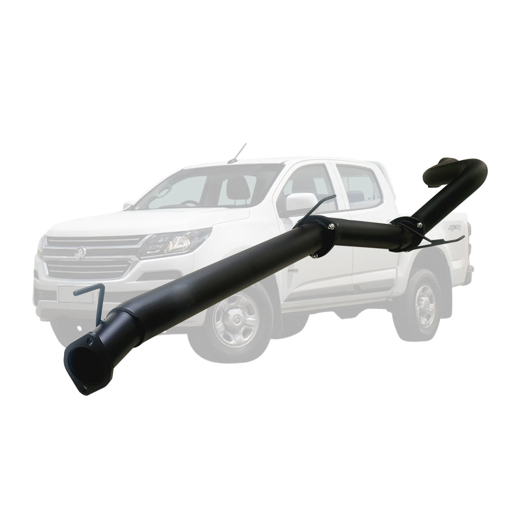 Holden Colorado RG 2016 Onwards 2.8L Crew Cab 3.5 Inch Stainless DPF Back Exhaust pipe with black coating and mounting brackets