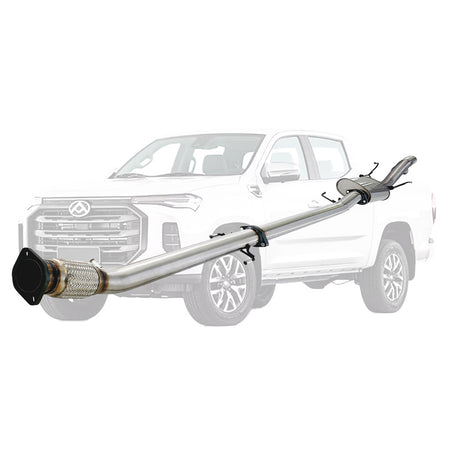 LDV T60 2.0L Turbo Diesel 4 Cyl Ute AWD 09/2021-ON 3 Inch DPF Back Exhaust stainless steel pipe and muffler assembly