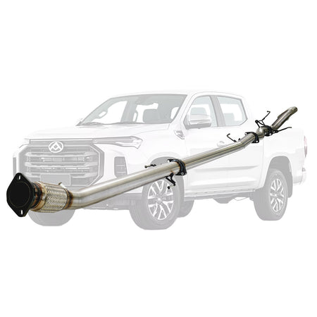 LDV T60 2.0L Turbo Diesel 4 Cyl Ute AWD 09/2021-ON 3 Inch DPF Back Exhaust stainless steel pipe with flex joint and mounting brackets