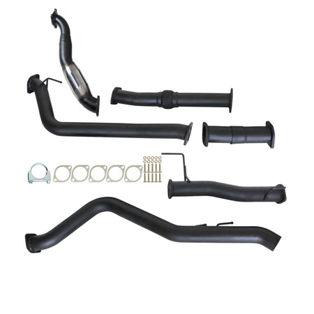 Isuzu D-MAX RC 07/2008 - 07/2010 3L 4JJ1-TC 3 Inch Turbo Back Exhaust system with black steel pipes and mounting hardware
