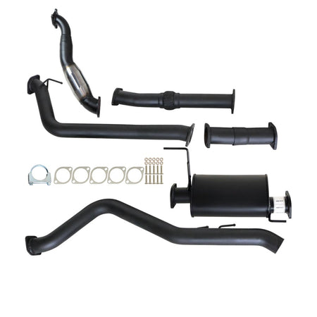 Isuzu D-MAX RC 2010-2012 3L 4JJ1-TC 3 Inch Turbo Back Exhaust system with black steel pipes and muffler components