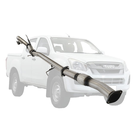 Isuzu D-MAX 2016 Onwards 3L 3 Inch DPF Back Exhaust stainless steel pipe with flex joint and mounting brackets