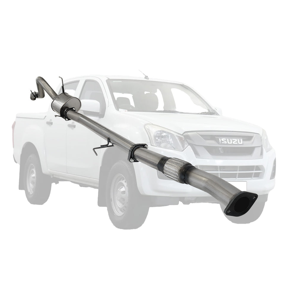 Isuzu D-MAX 2016 Onwards 3L 3 Inch DPF Back Exhaust stainless steel pipe with muffler and flex joint assembly