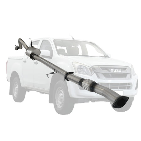 Isuzu D-MAX 2016 Onwards 3L 3 Inch DPF Back Exhaust made of stainless steel with mandrel bends and mounting brackets